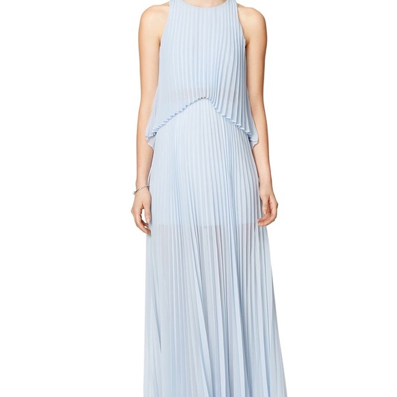 BCBGMAXAZRIA SHAINA SLEEVELESS PLEATED GOWN - Picture 7 of 7
